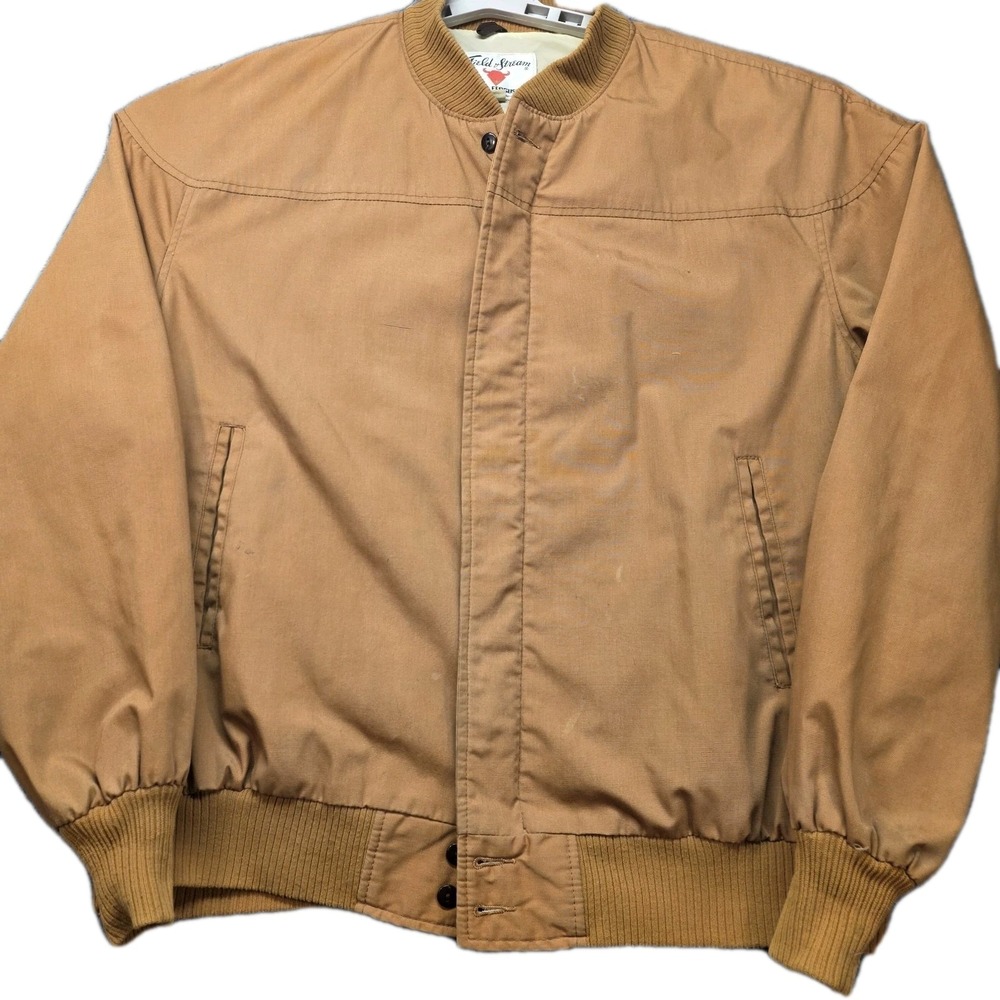 Field & Stream VTG Bomber Jacket Men's XL 50L Brown Gordon & Ferguson USA Made